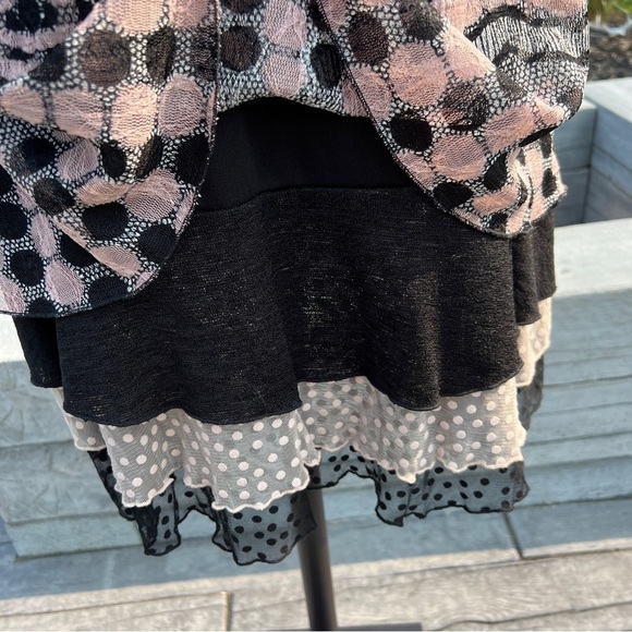 Vintage Y2K 90s Pink Black Lace Sheath Dress - Picture 6 of 12